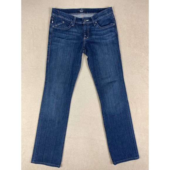 Rock and Republic Womens 30 Jeans Low Rise Straight Leg Regular Fit Blue Denim - Picture 1 of 13